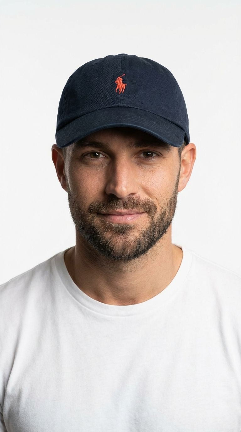 RL Classic Cap - Marineblau Kleines Pony Rot