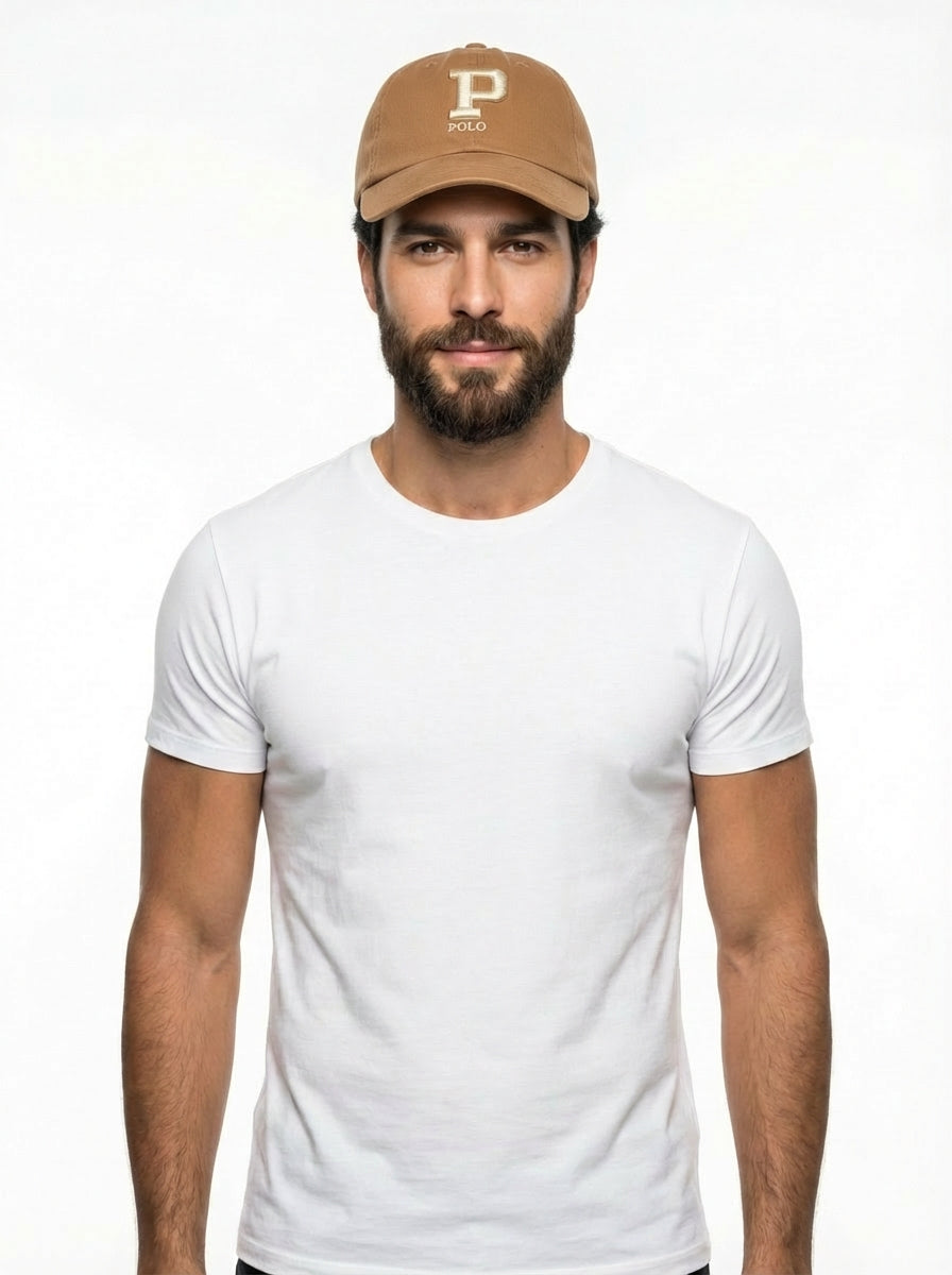 RL Cap P Letter - Khaki