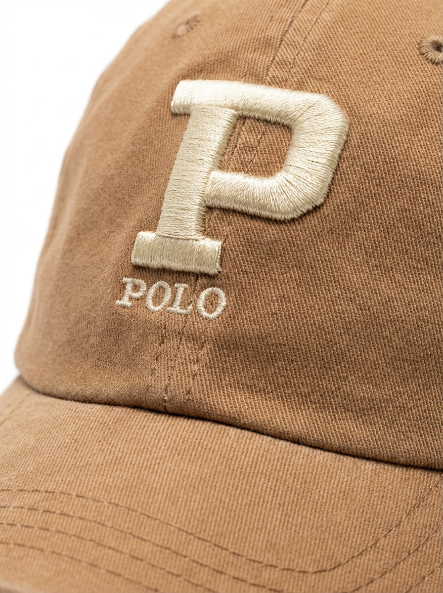RL Cap P Letter - Khaki