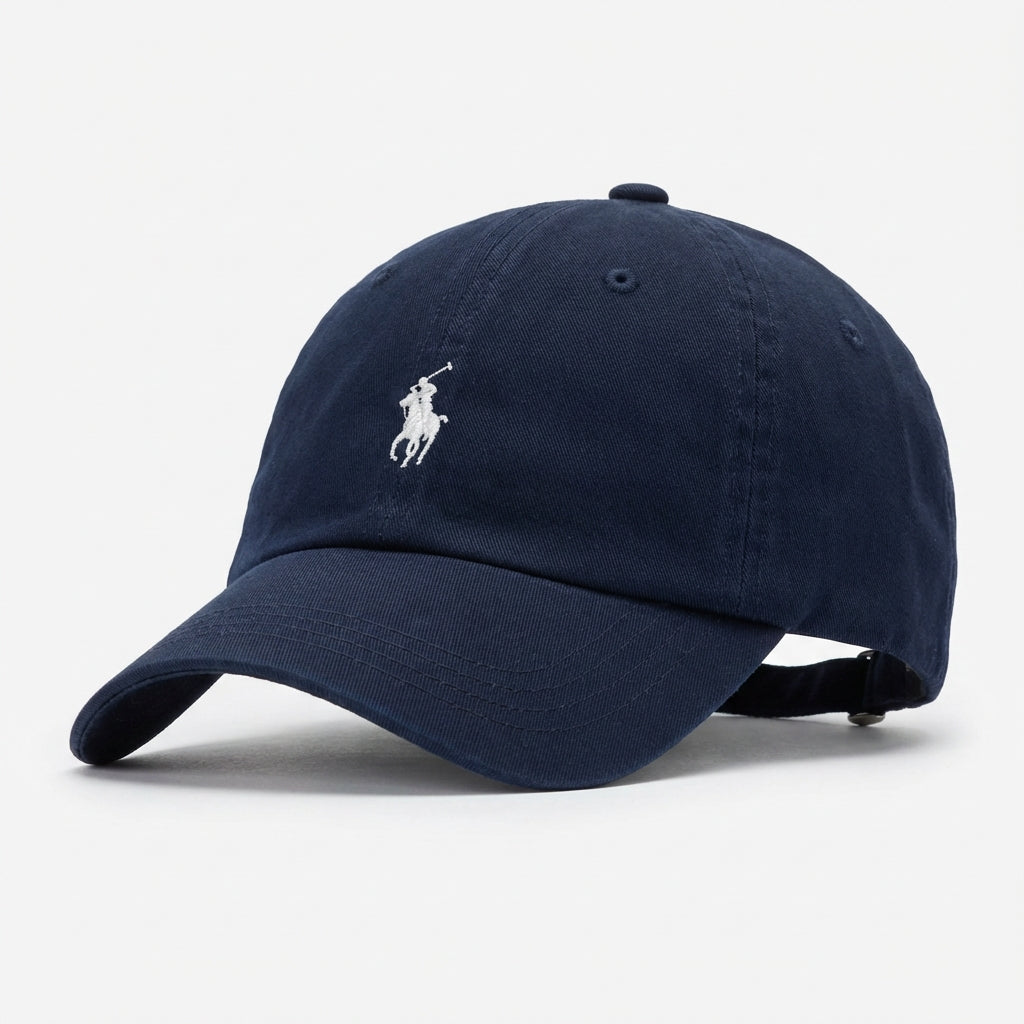 RL Classic Cap - Marineblau Kleines Pony Weiß