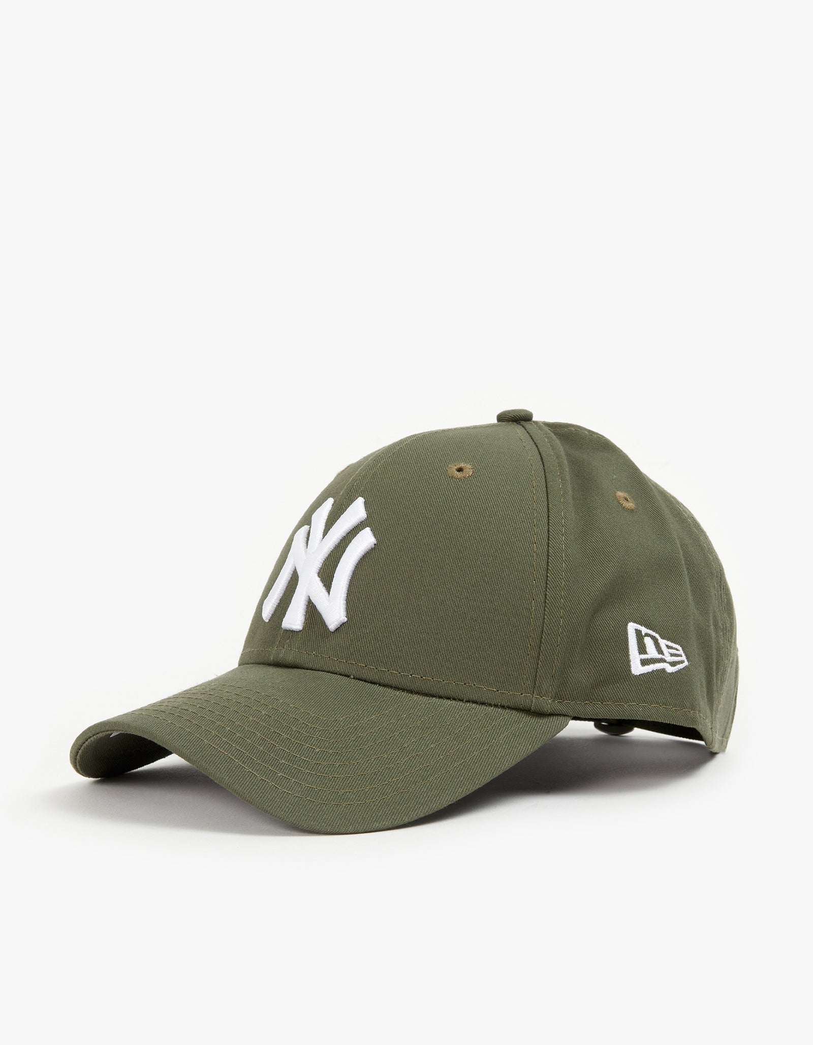 NY Yankees 9FORTY Strapback Cap - Neues Oliv/Weiß