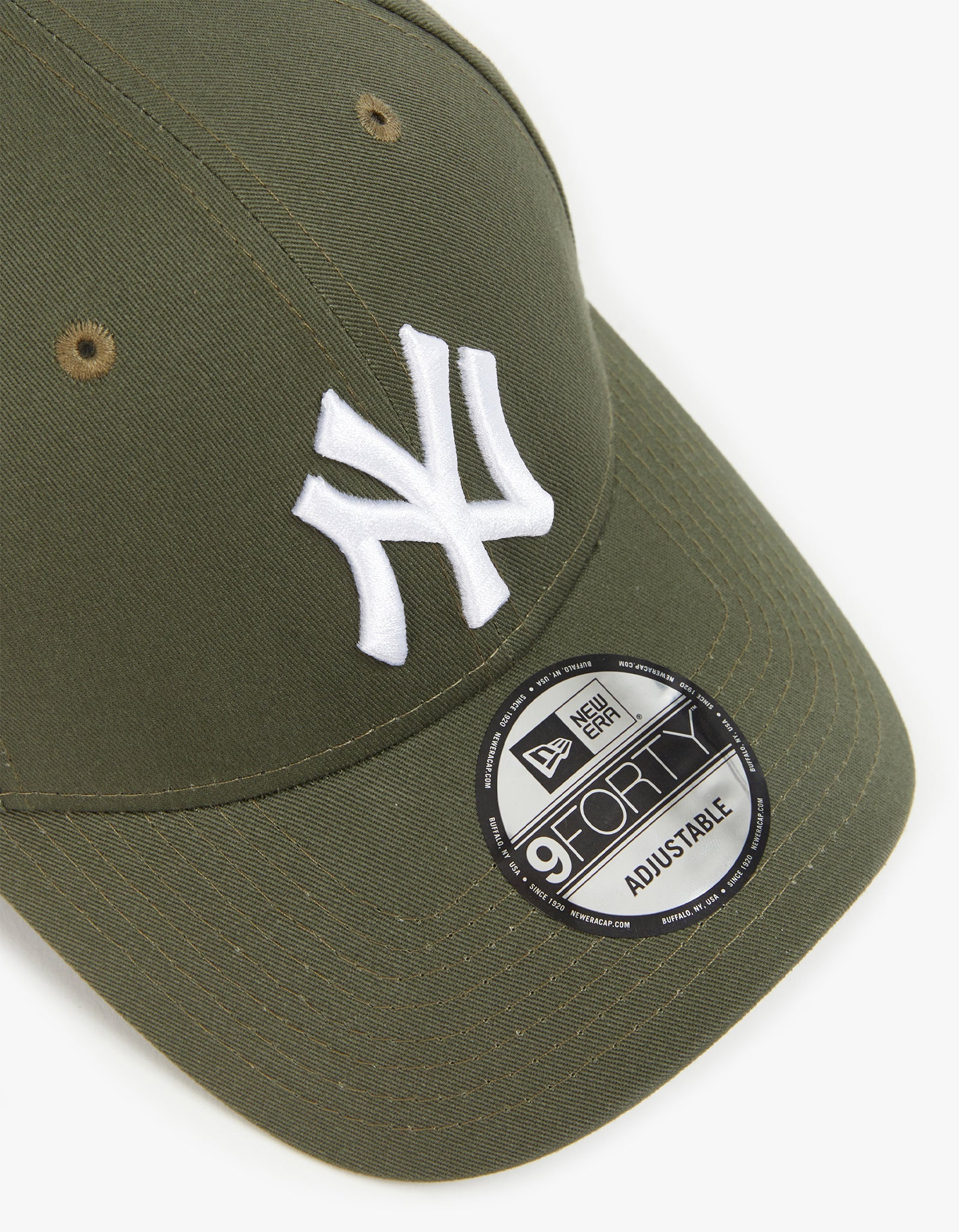 NY Yankees 9FORTY Strapback Cap - Neues Oliv/Weiß