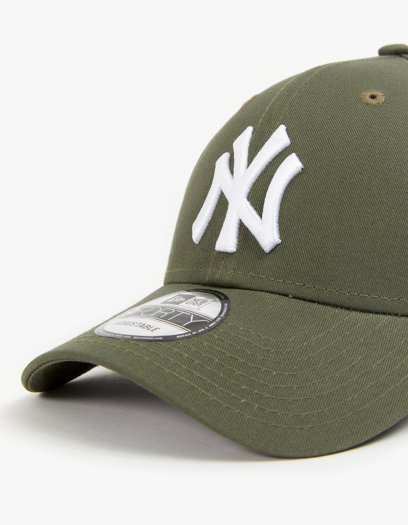 NY Yankees 9FORTY Strapback Cap - Neues Oliv/Weiß