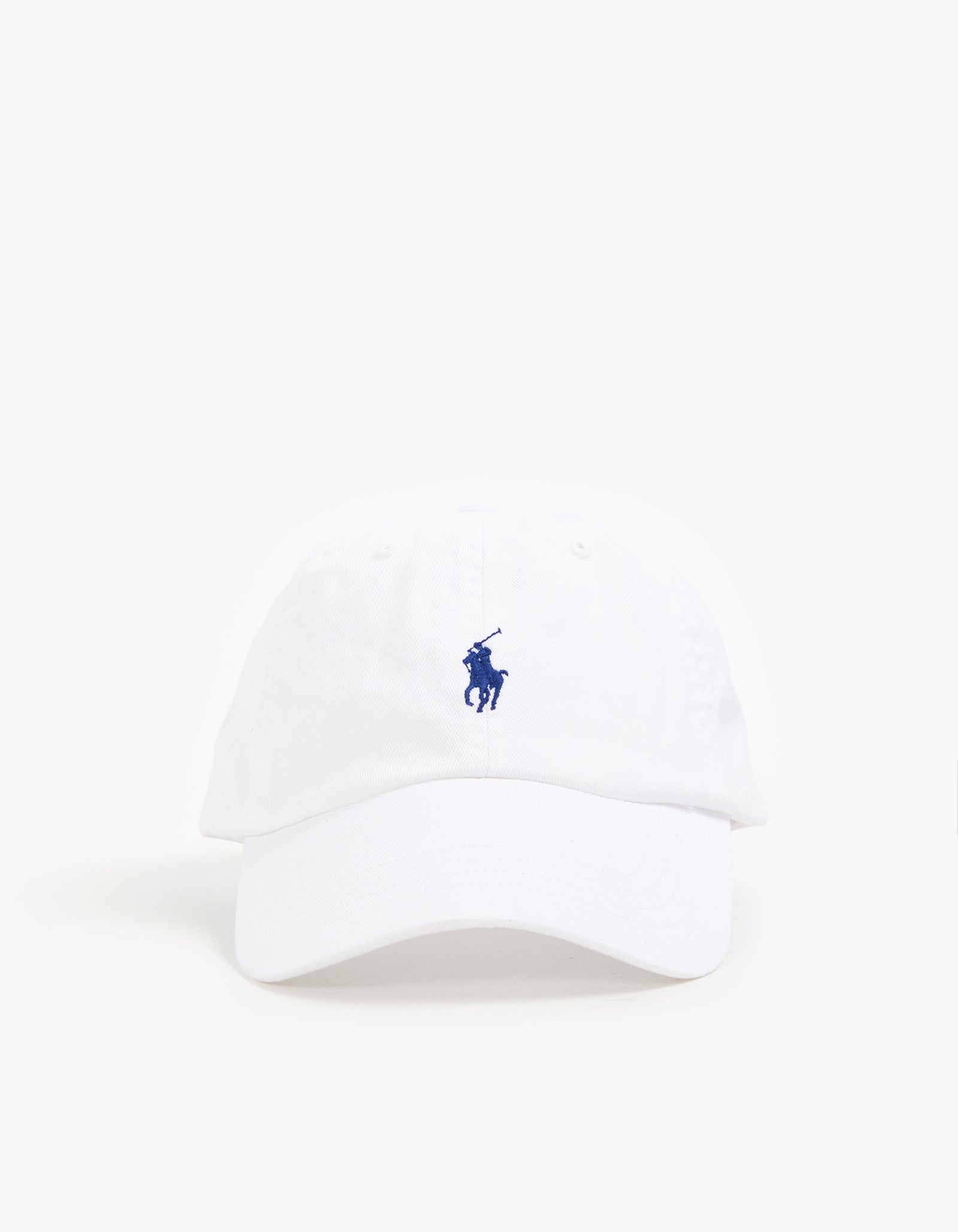 Baumwoll Chino Ball Cap - Weiß/Marlin Blau