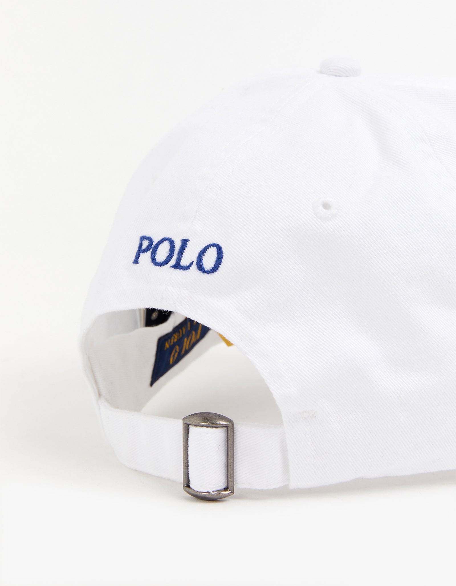 Baumwoll Chino Ball Cap - Weiß/Marlin Blau