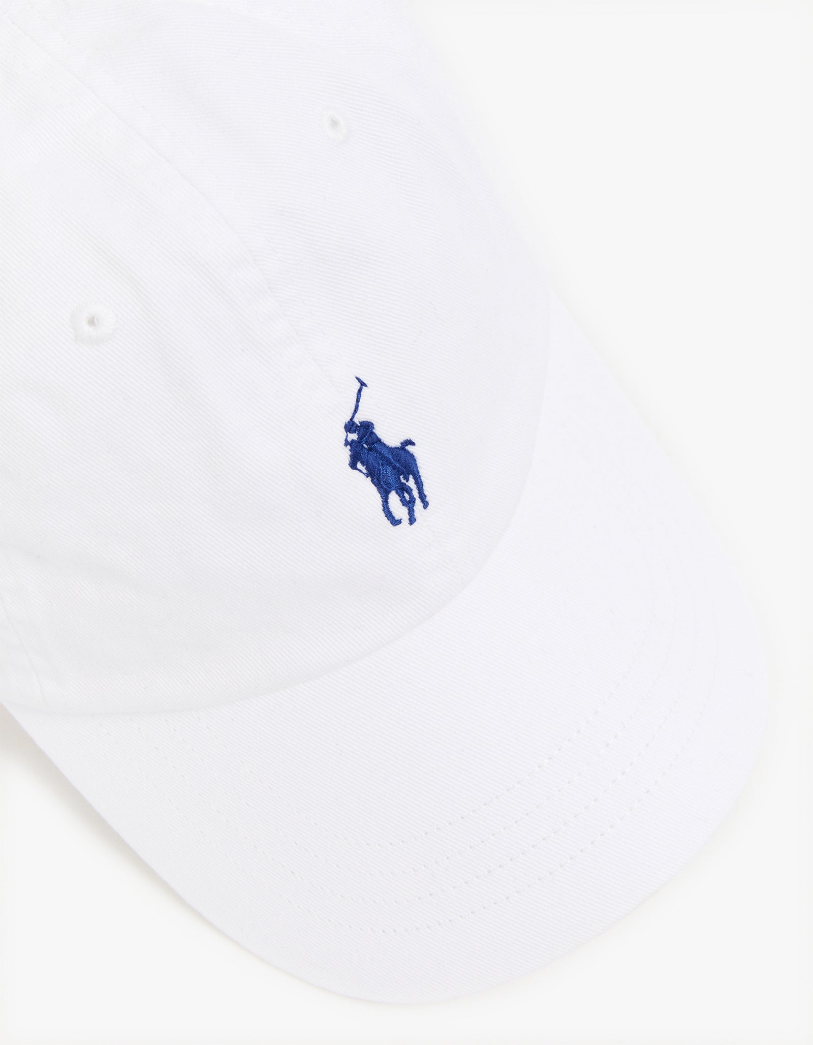 Baumwoll Chino Ball Cap - Weiß/Marlin Blau