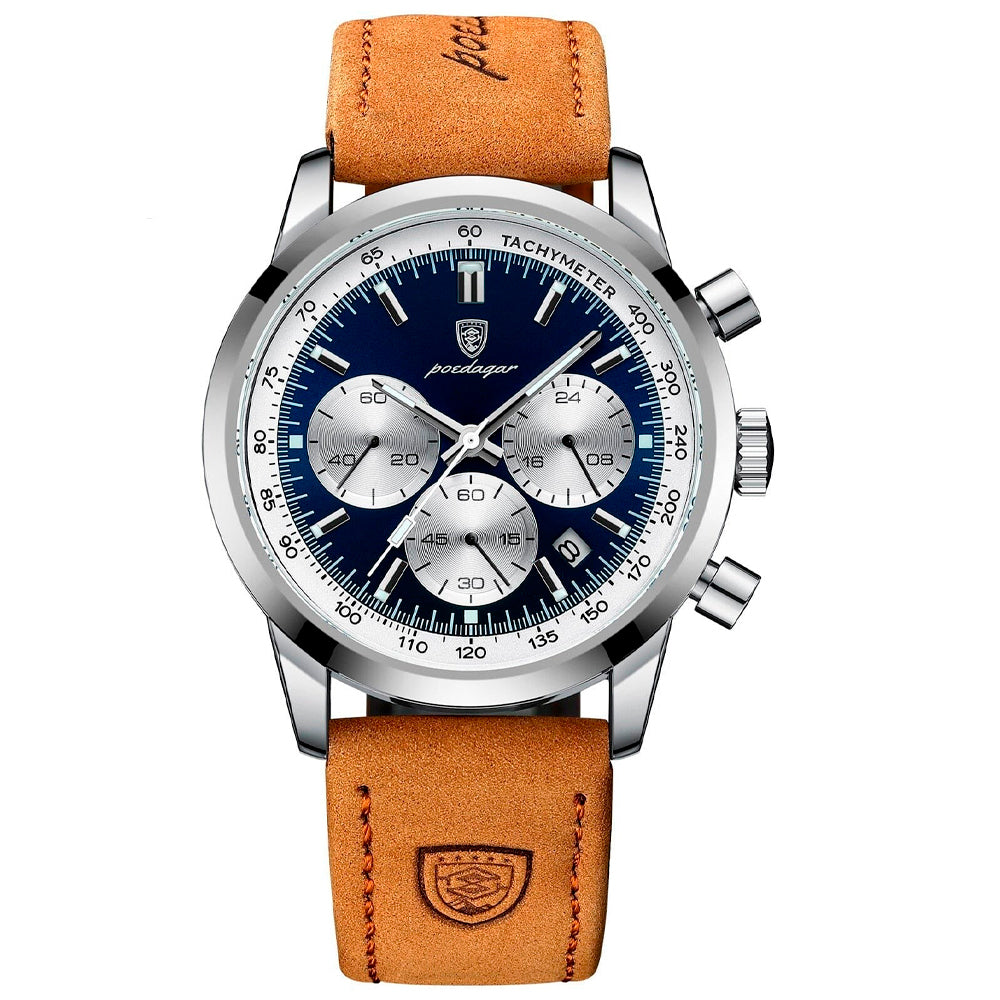 Herrenarmbanduhr mit Lederarmband Vizzani