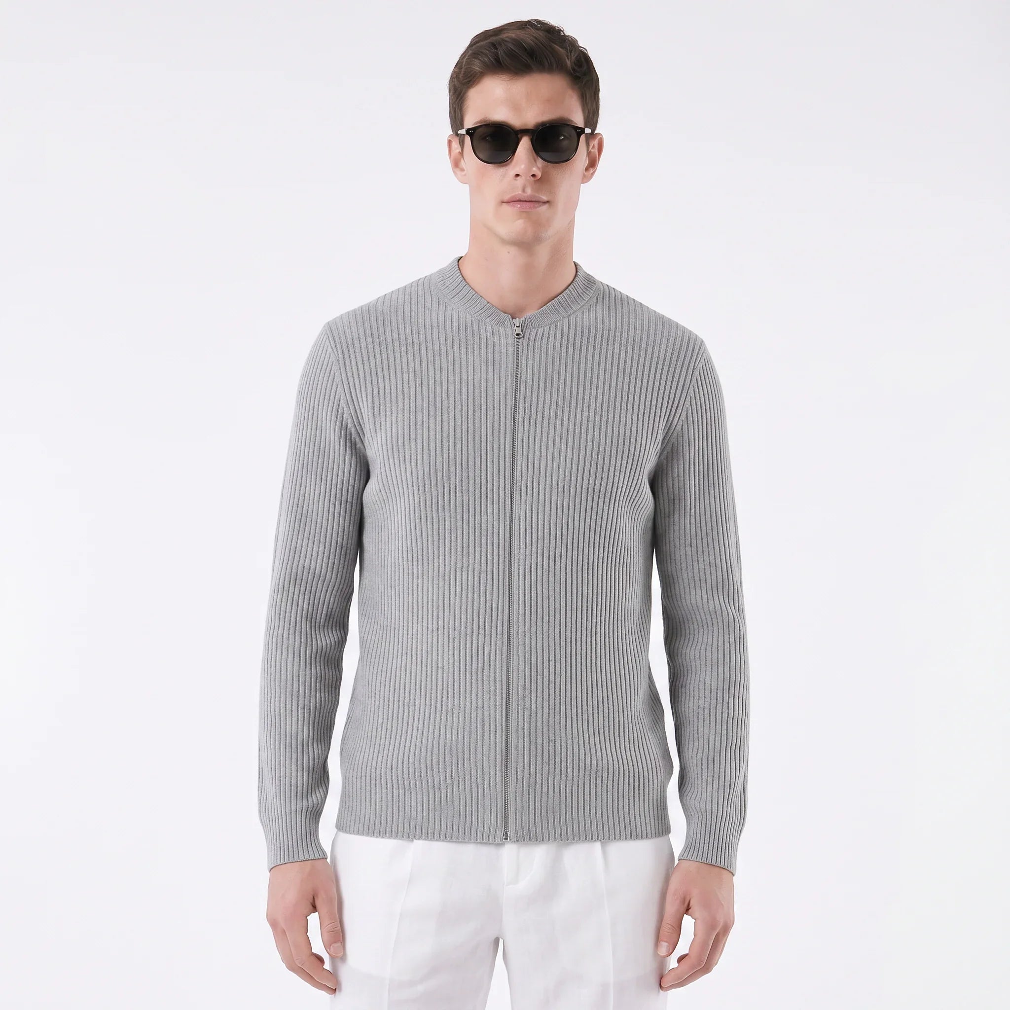Herren Casual Pullover mit Reißverschluss