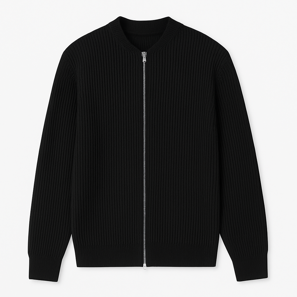 Herren Casual Pullover mit Reißverschluss