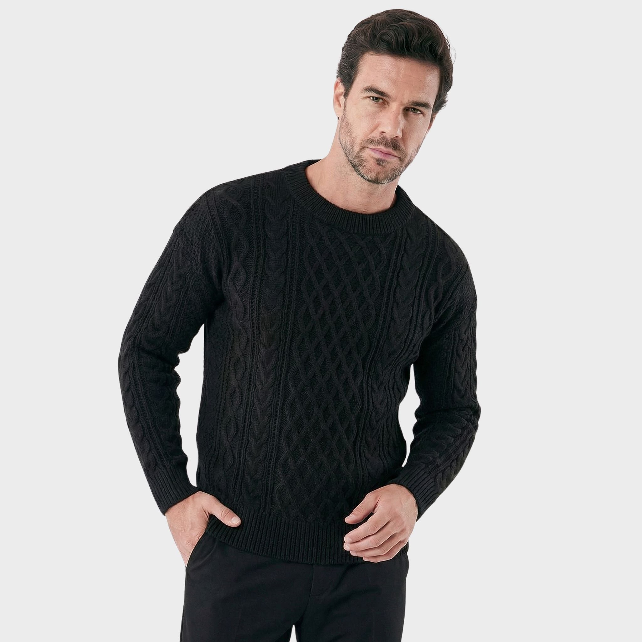 Herrenpullover Noir aus Wolle