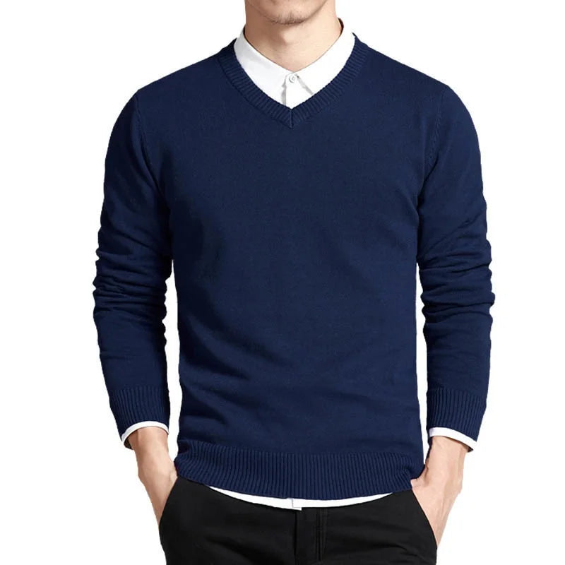 Herren Casual V-Ausschnitt Pullover aus Strick