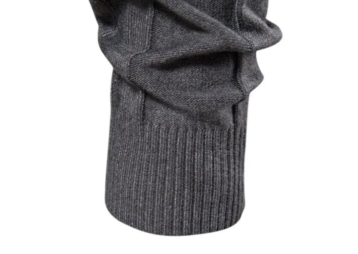 Hochkragen Pullover für Herren mit strukturiertem Schnitt