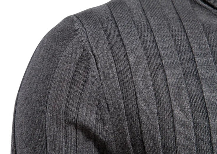 Hochkragen Pullover für Herren mit strukturiertem Schnitt