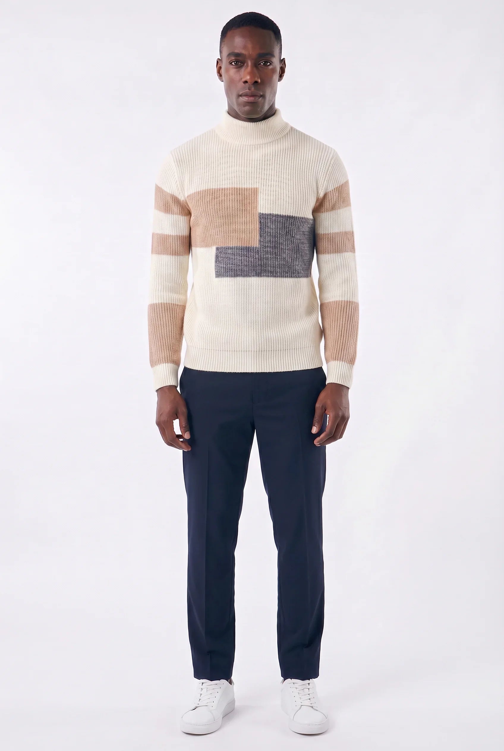Herren Pullover aus geripptem Strick