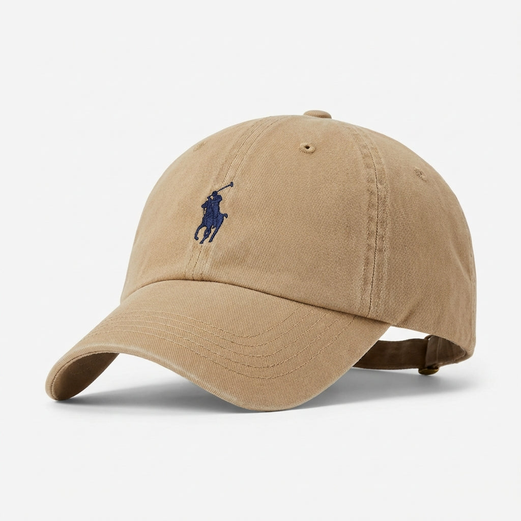 RL Classic Cap - Khaki Kleines Pony Marineblau