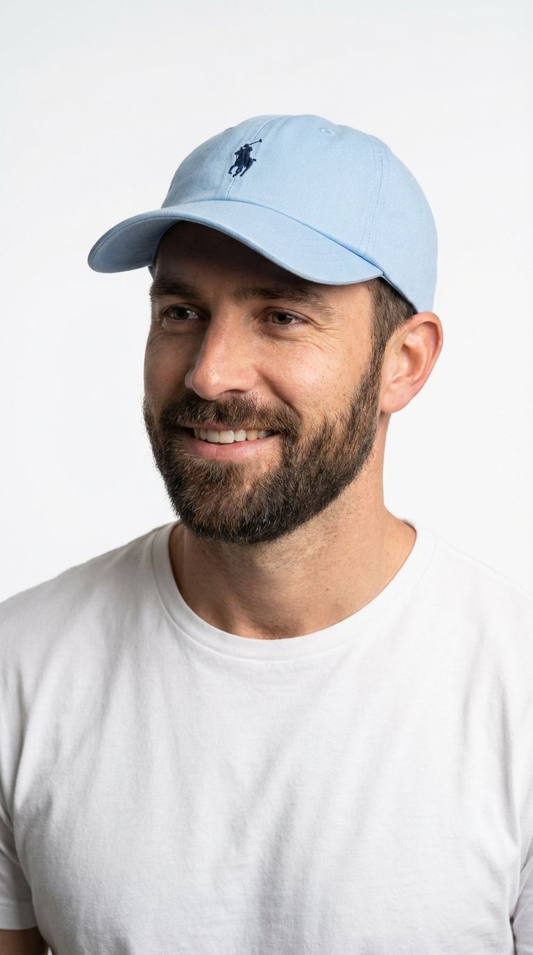 RL Classic Cap - Babyblau Klein Pony Kobalt Blau