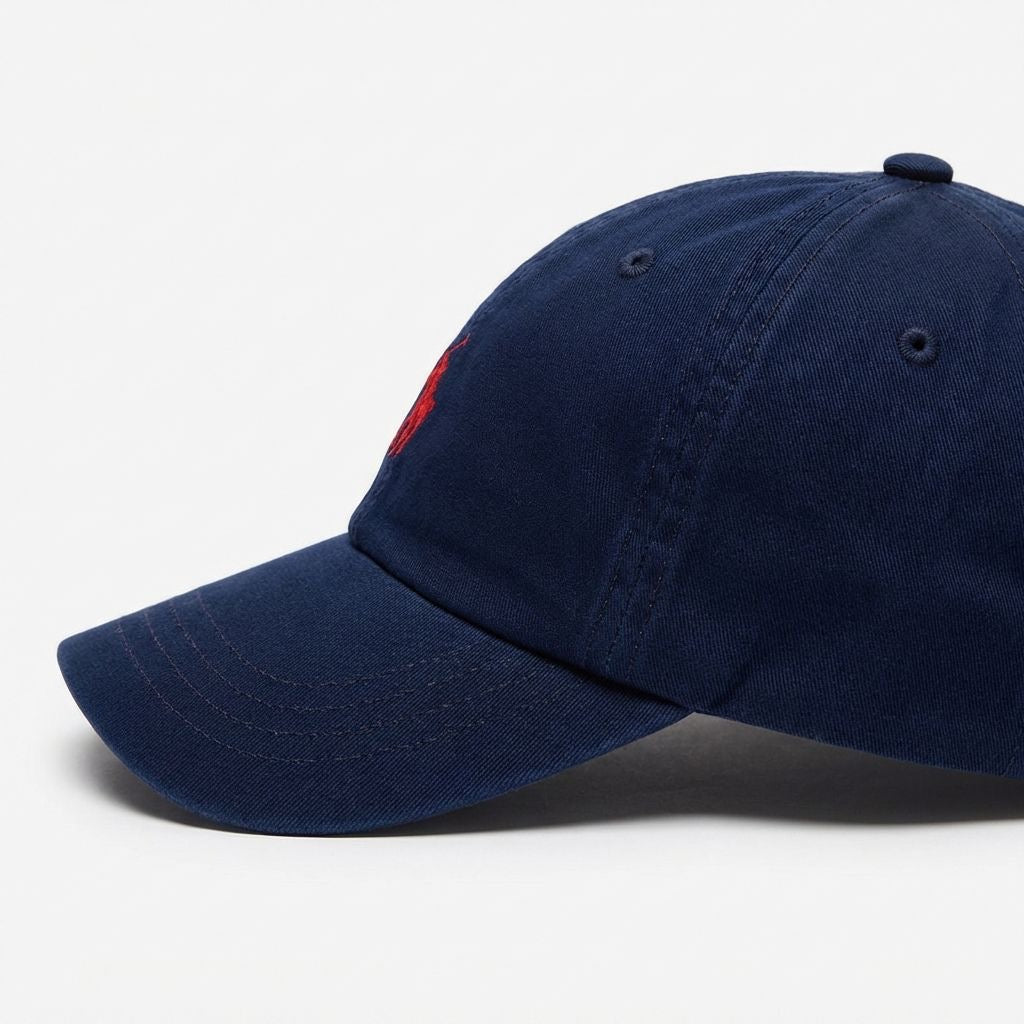 RL Classic Cap - Marineblau Kleines Pony Rot