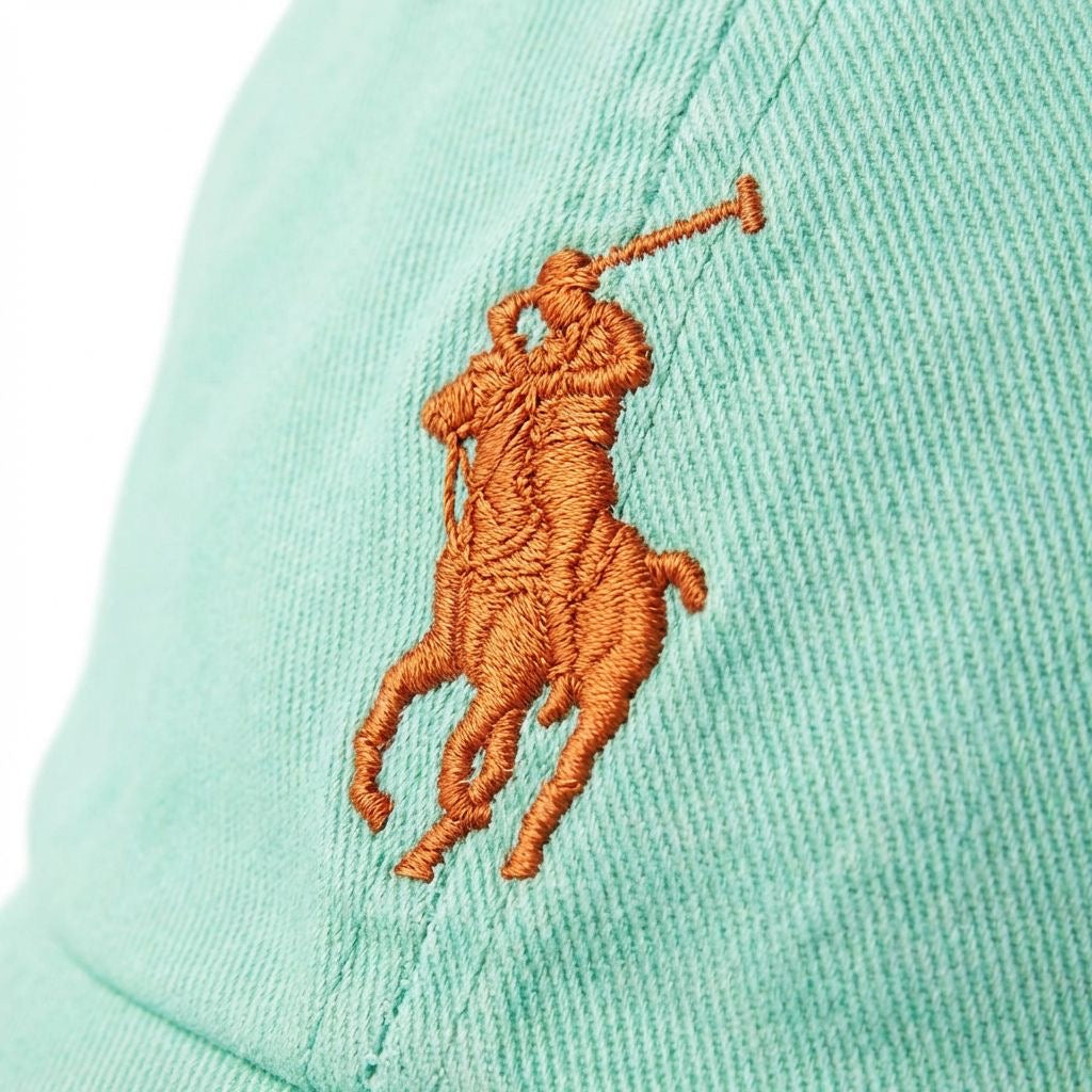 RL Classic Cap - Wassergrün Kleines Pony Orange