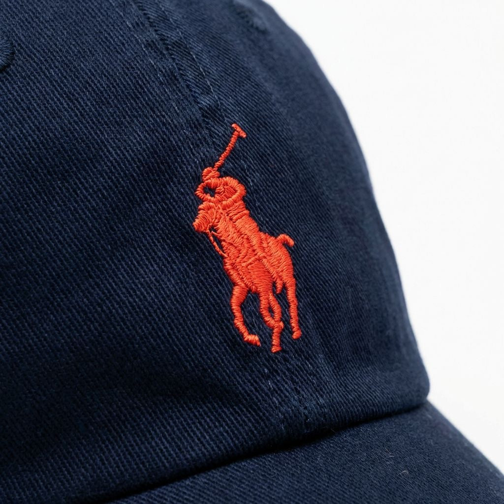 RL Classic Cap - Marineblau Kleines Pony Rot