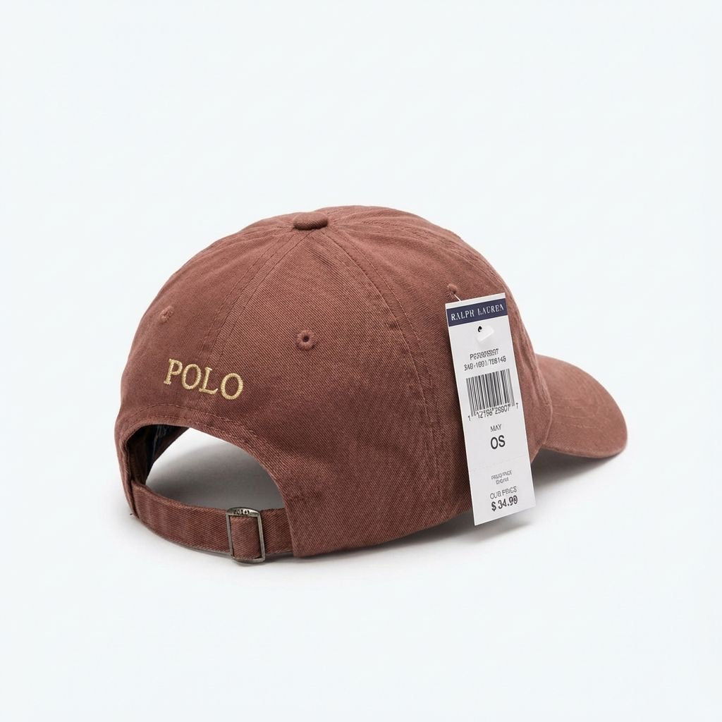 RL Classic Cap - Braun Kleines Pony Khaki
