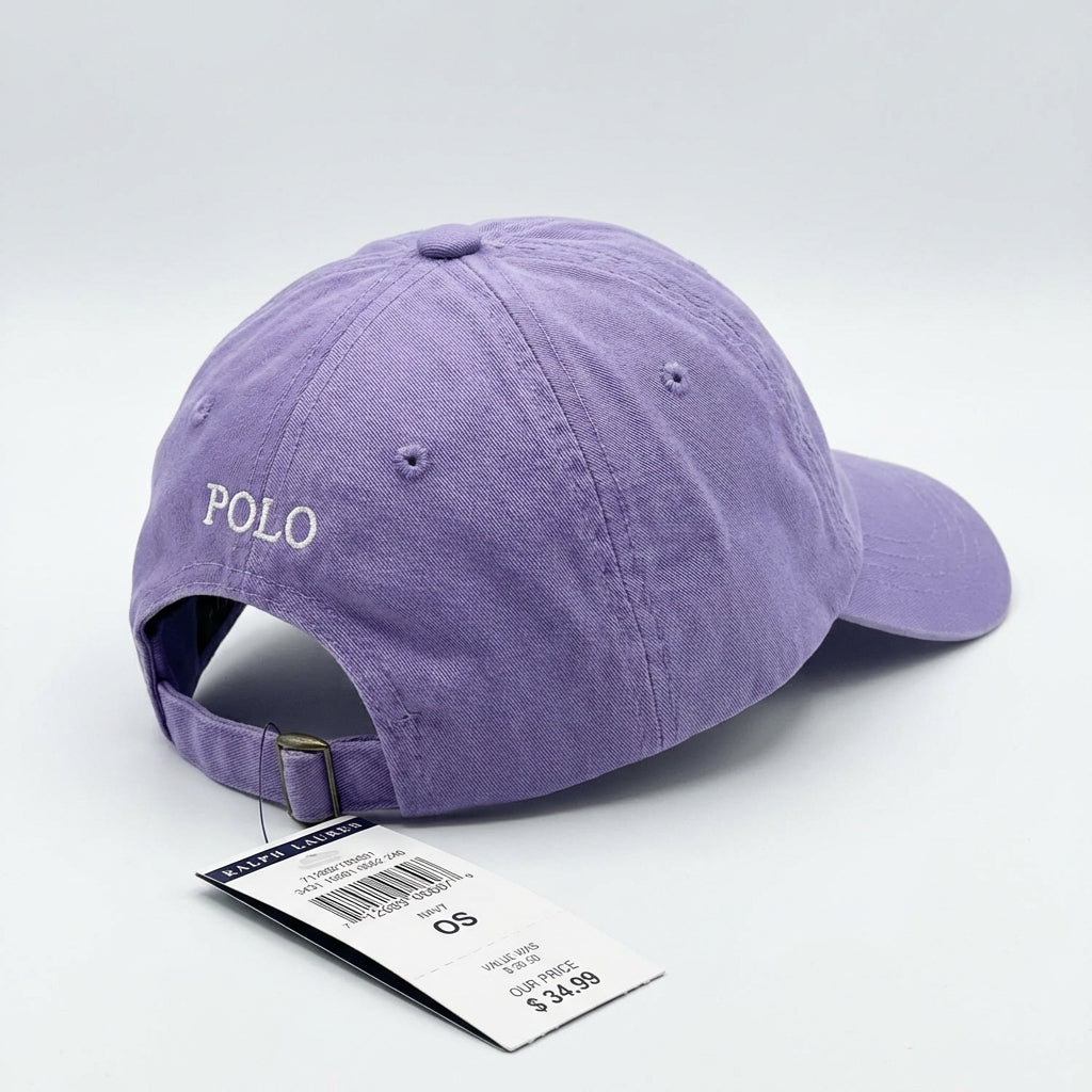 RL Classic Cap - Lila Kleines Pony Weiß