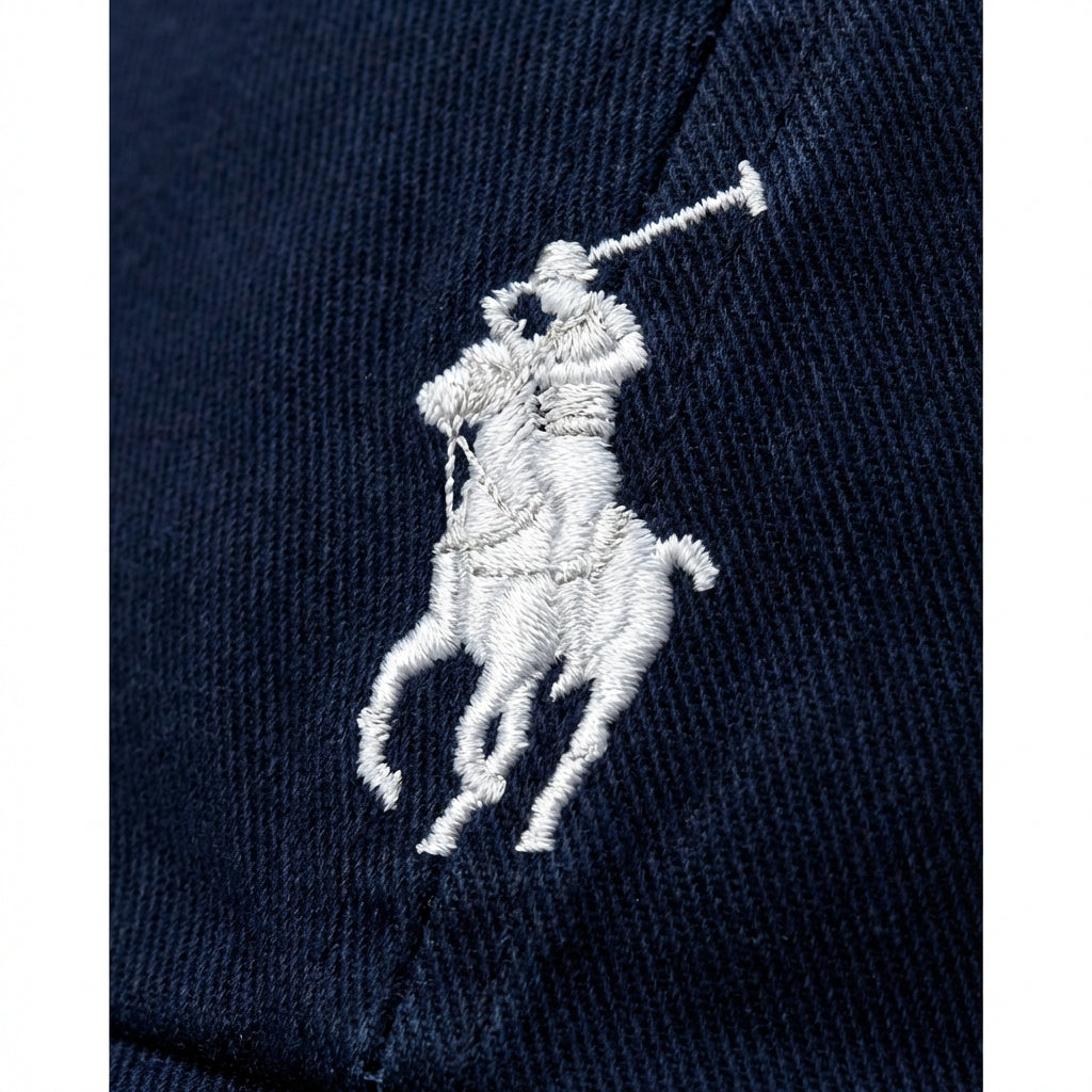 RL Classic Cap - Marineblau Kleines Pony Weiß