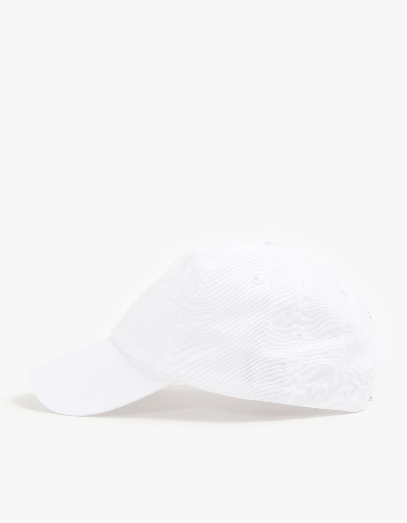 Baumwoll Chino Ball Cap - Weiß/Marlin Blau