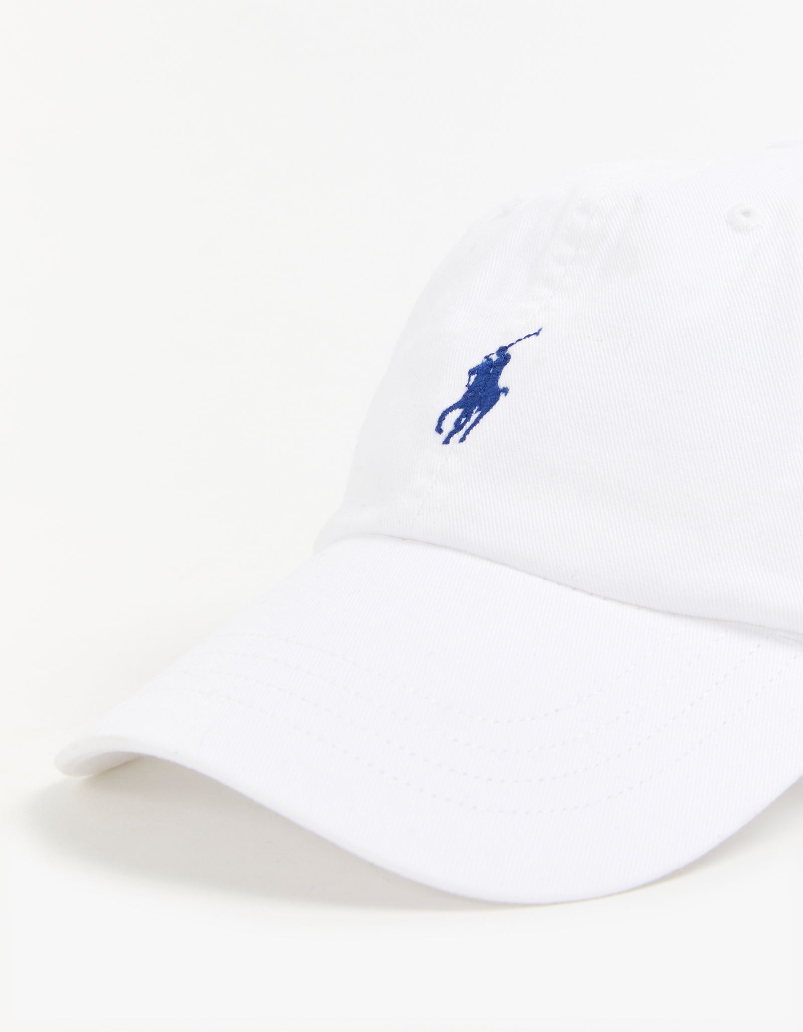Baumwoll Chino Ball Cap - Weiß/Marlin Blau