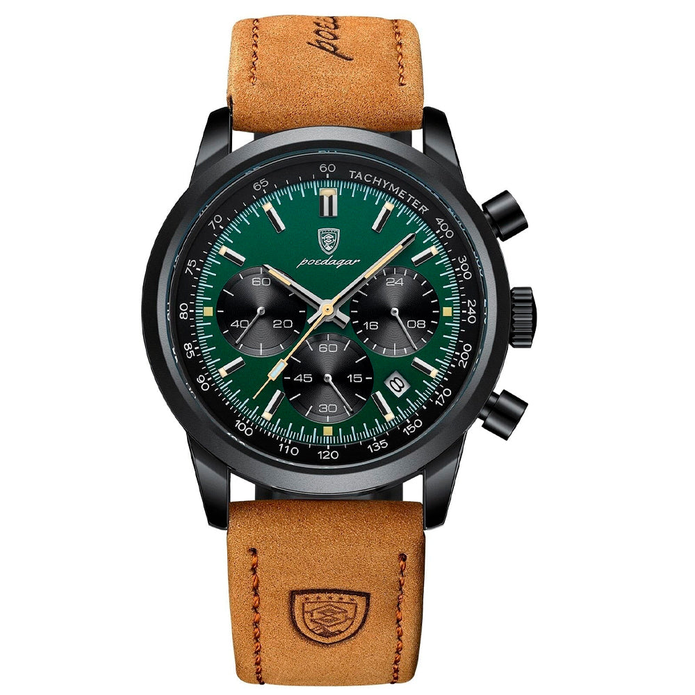 Herrenarmbanduhr mit Lederarmband Vizzani