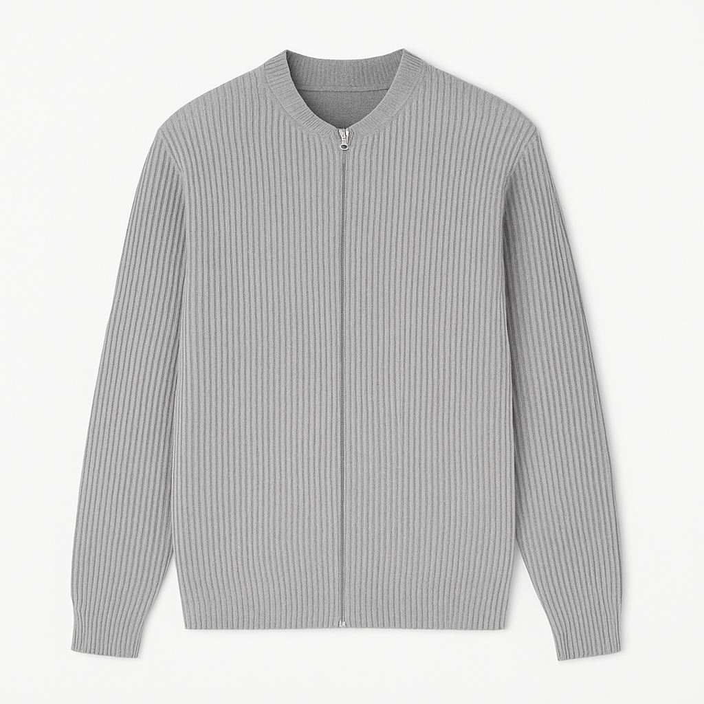 Herren Casual Pullover mit Reißverschluss