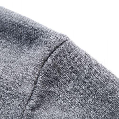 Herrenpullover mit halbem Reißverschluss und Stehkragen