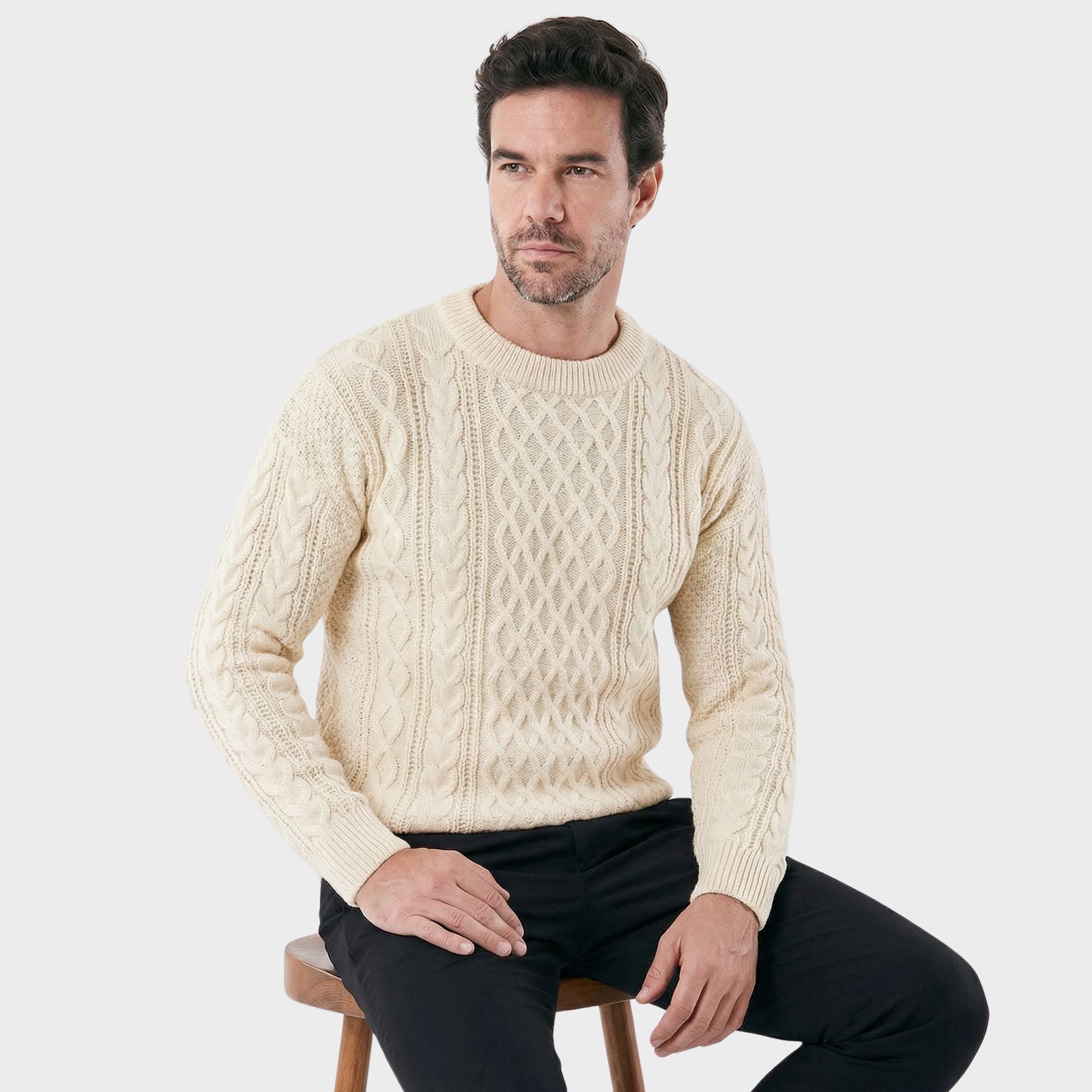 Herrenpullover Noir aus Wolle
