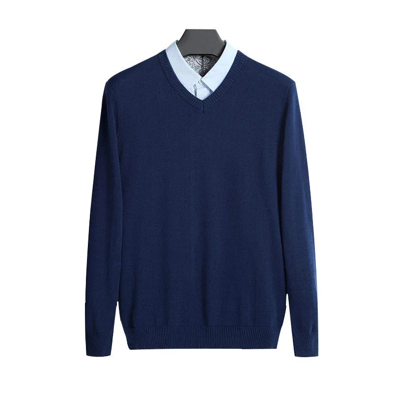 Herren Casual V-Ausschnitt Pullover aus Strick