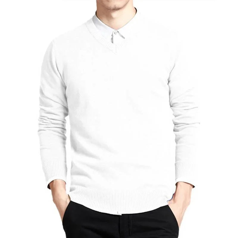 Herren Casual V-Ausschnitt Pullover aus Strick