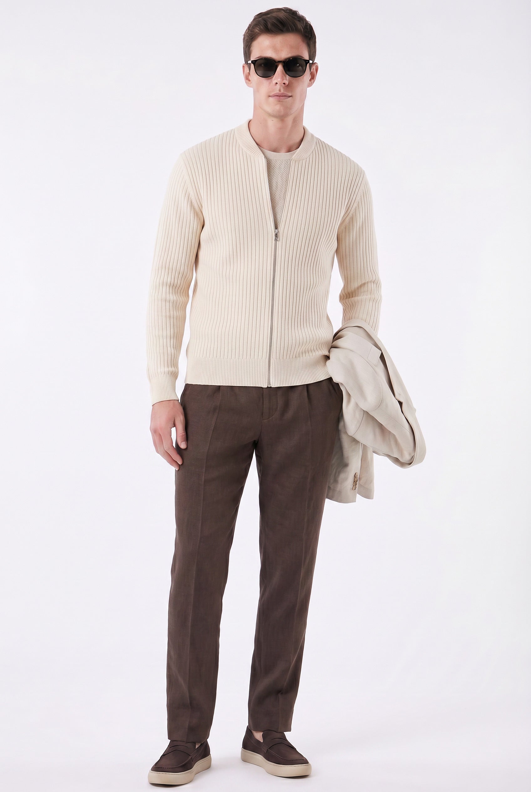 Herren Casual Pullover mit Reißverschluss