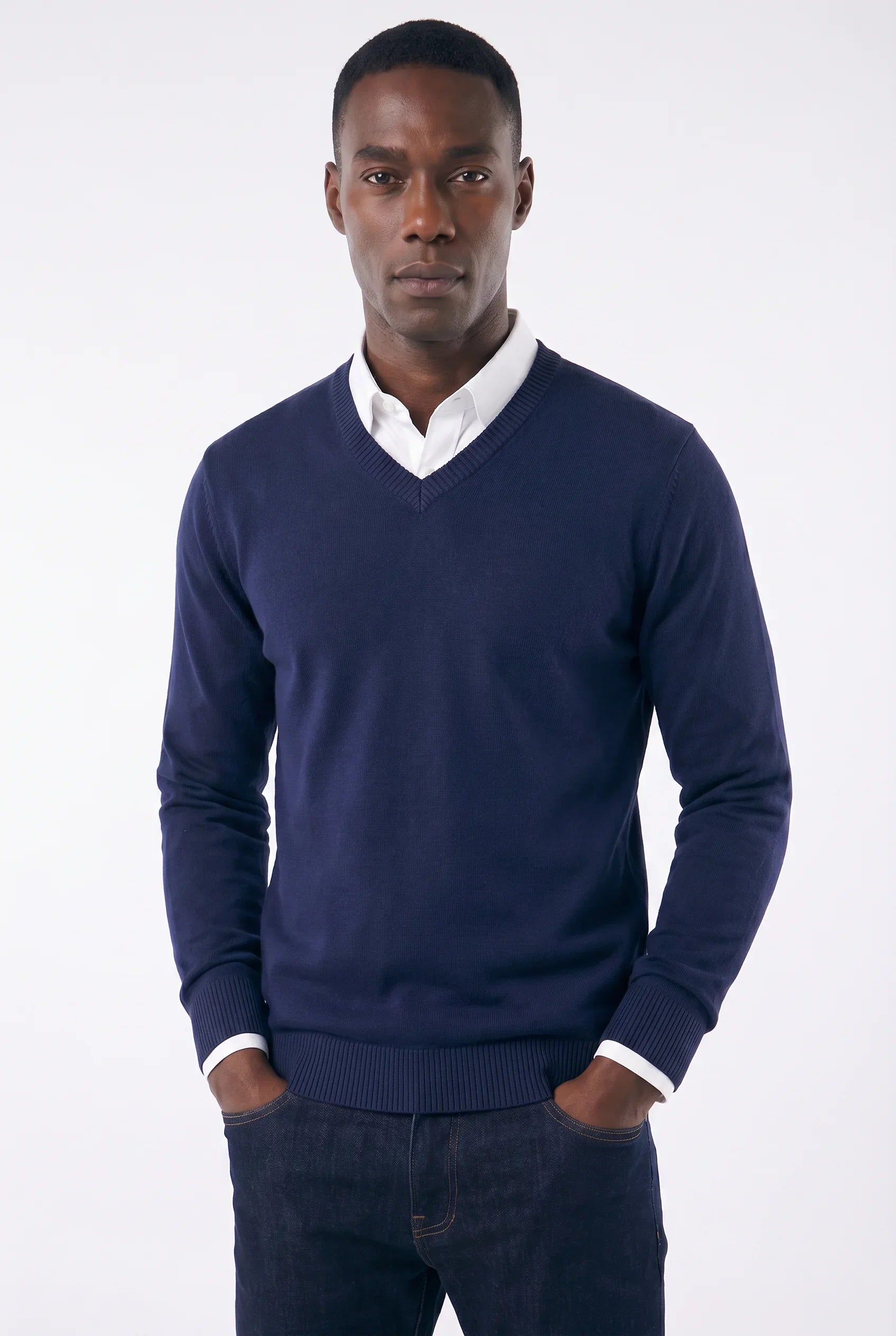 Herren Casual V-Ausschnitt Pullover aus Strick