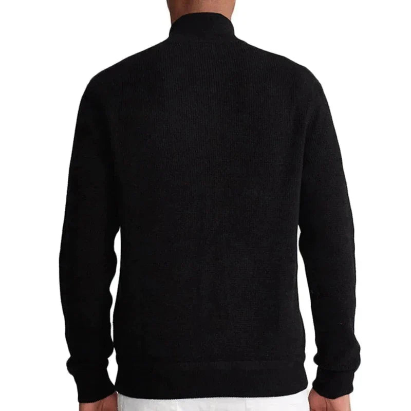 Herren Full-Zip Pullover mit Stehkragen