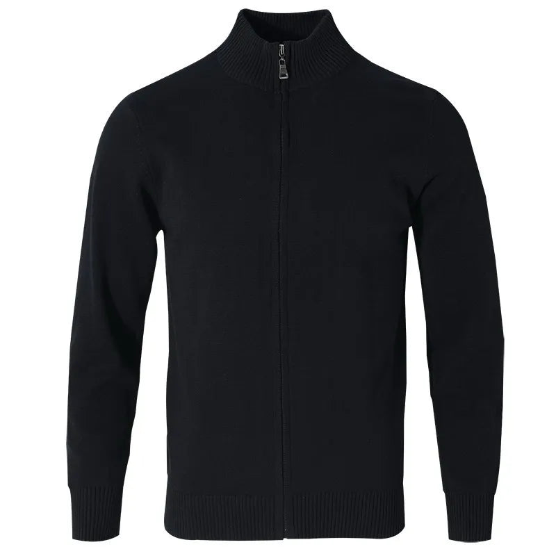 Herren Full-Zip Pullover mit Stehkragen