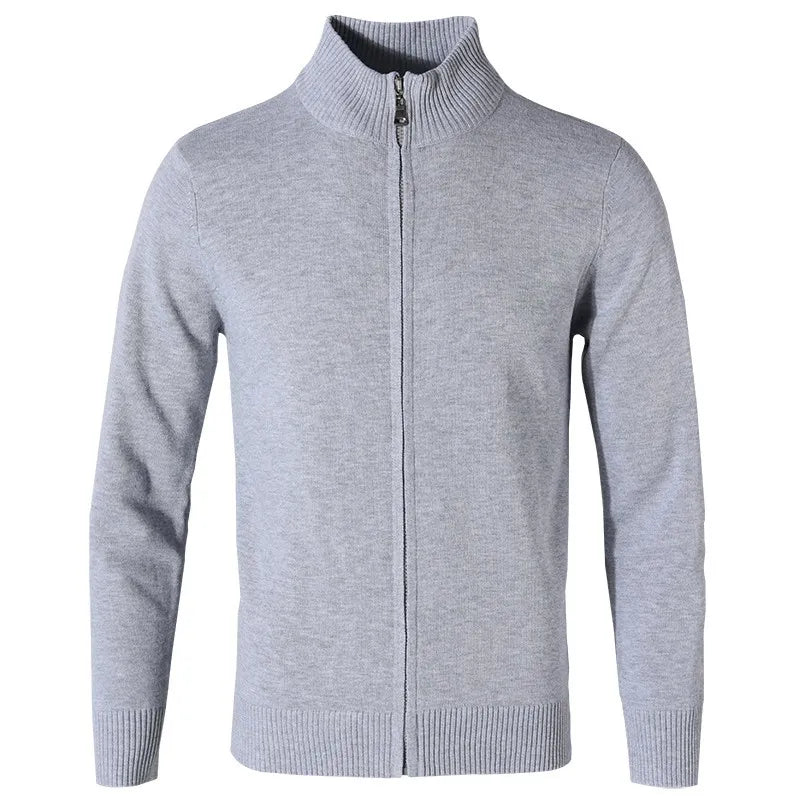 Herren Full-Zip Pullover mit Stehkragen