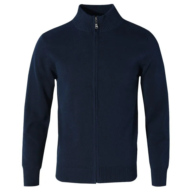 Herren Full-Zip Pullover mit Stehkragen