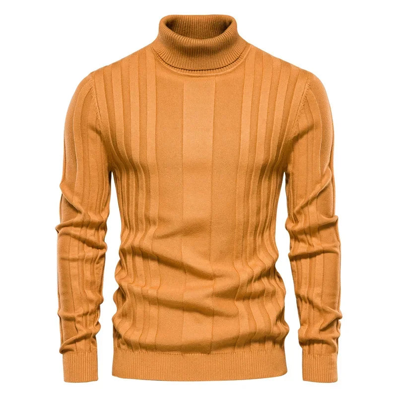 Hochkragen Pullover für Herren mit strukturiertem Schnitt