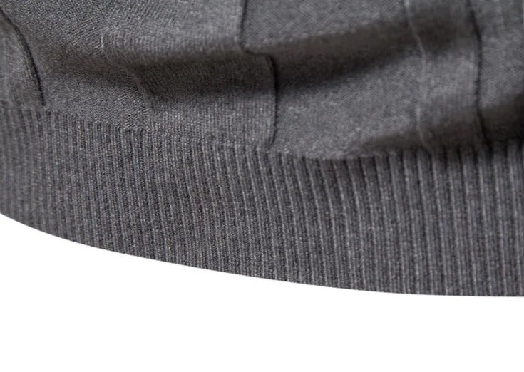Hochkragen Pullover für Herren mit strukturiertem Schnitt