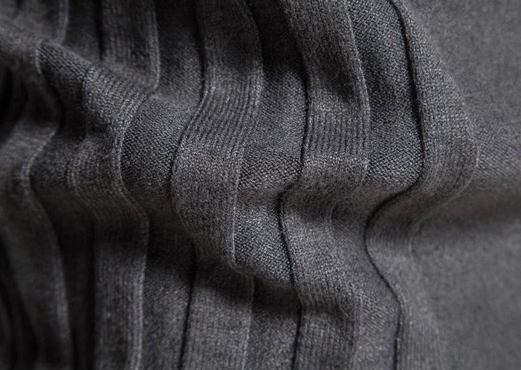 Hochkragen Pullover für Herren mit strukturiertem Schnitt