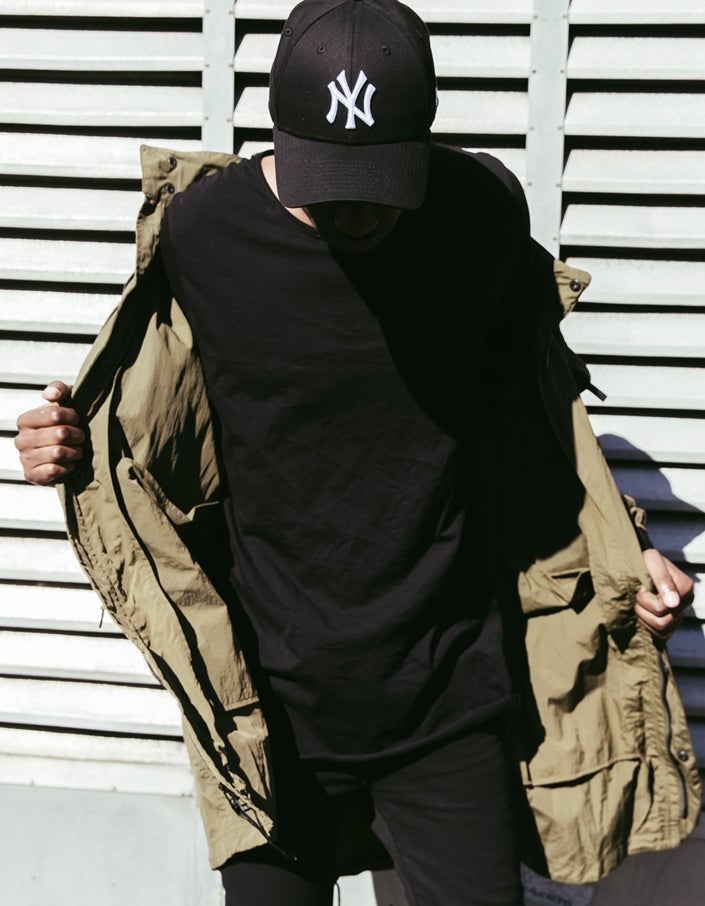 NY Yankees 9FORTY Strapback Cap - Schwarz/Weiß